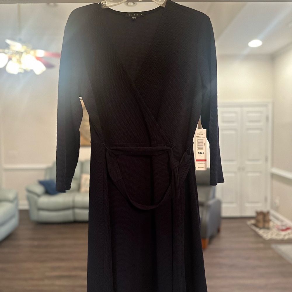 Elegant Black Wrap Dress